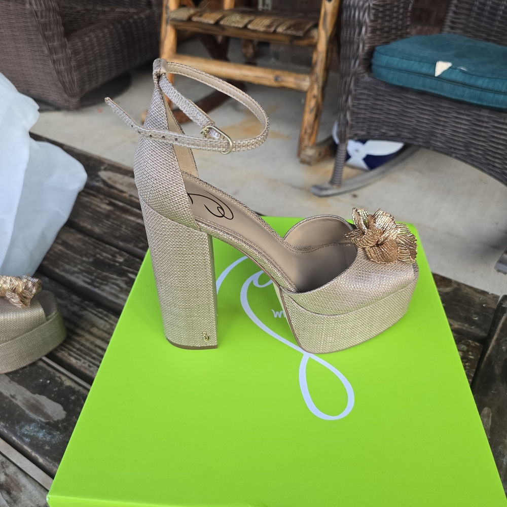 Sam Edelman Gold Platform Sandals